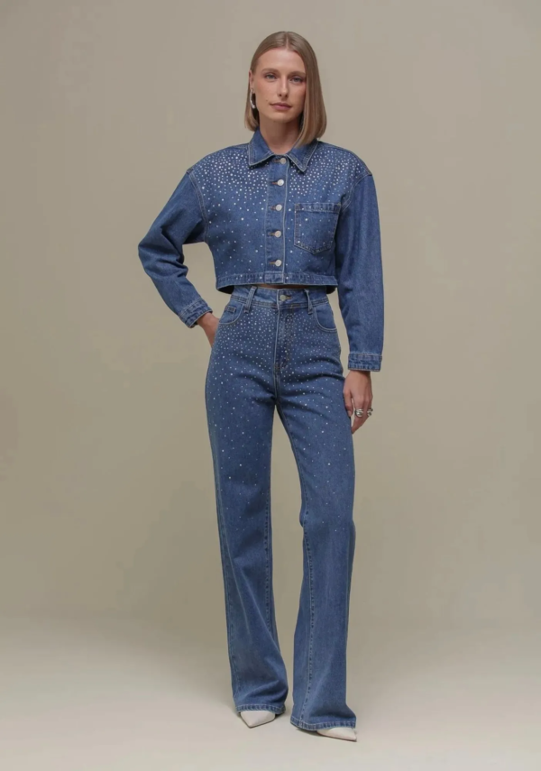 CALÇA PATY STRASS JEANS