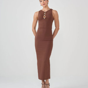 VESTIDO LIZA MARROM