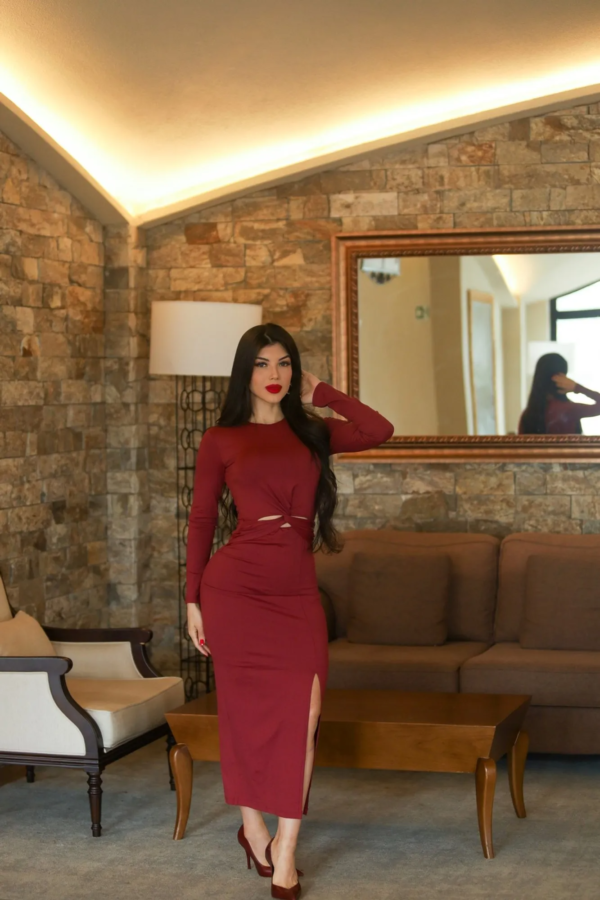 VESTIDO IZZA VINHO - Image 2