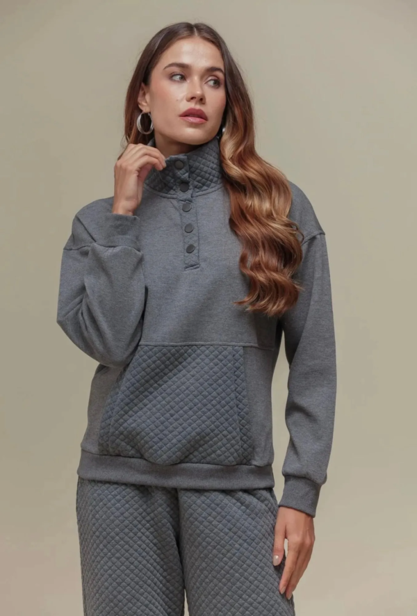 BLUSA LAVINIA CINZA