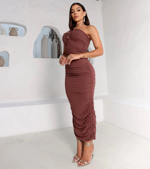 VESTIDO GRECIA MARROM
