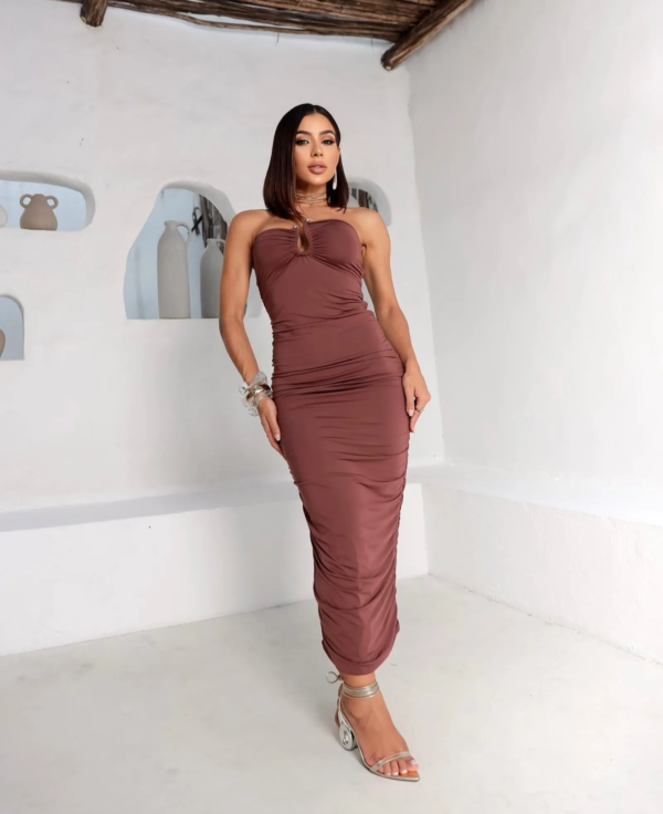 VESTIDO GRECIA MARROM - Image 2