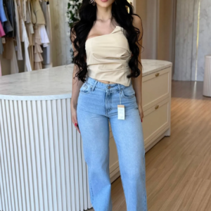 CALÇA WIDE LEG JEANS LIA